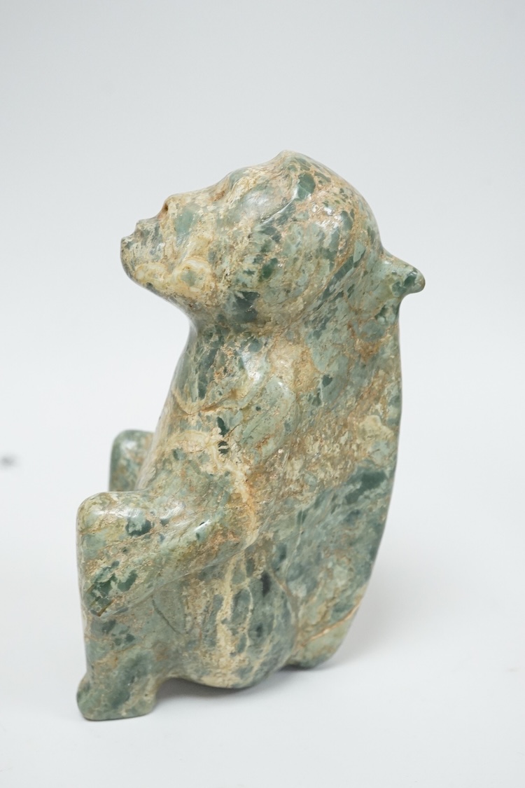 A collection of hardstone carvings, reclining figure 20cm